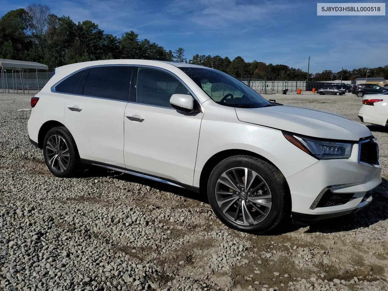 2020 Acura Mdx Technology VIN: 5J8YD3H58LL000518 Lot: 81113744