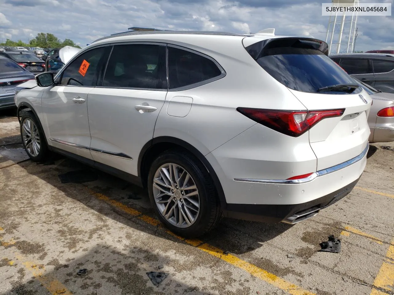 2022 Acura Mdx Advance VIN: 5J8YE1H8XNL045684 Lot: 61879524