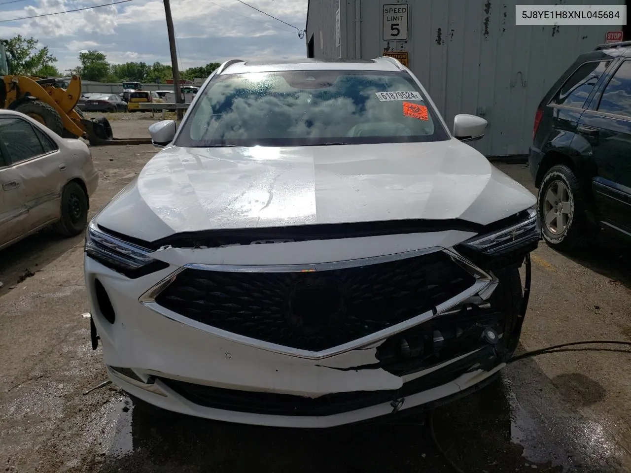 2022 Acura Mdx Advance VIN: 5J8YE1H8XNL045684 Lot: 61879524