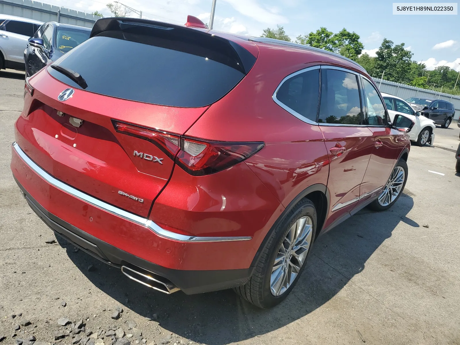 2022 Acura Mdx Advance VIN: 5J8YE1H89NL022350 Lot: 63437354