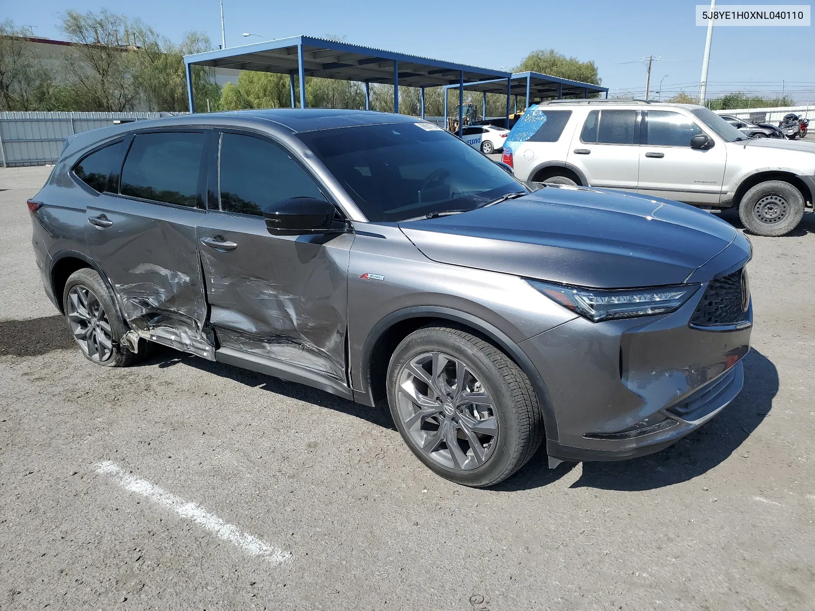 2022 Acura Mdx A-Spec VIN: 5J8YE1H0XNL040110 Lot: 65674734