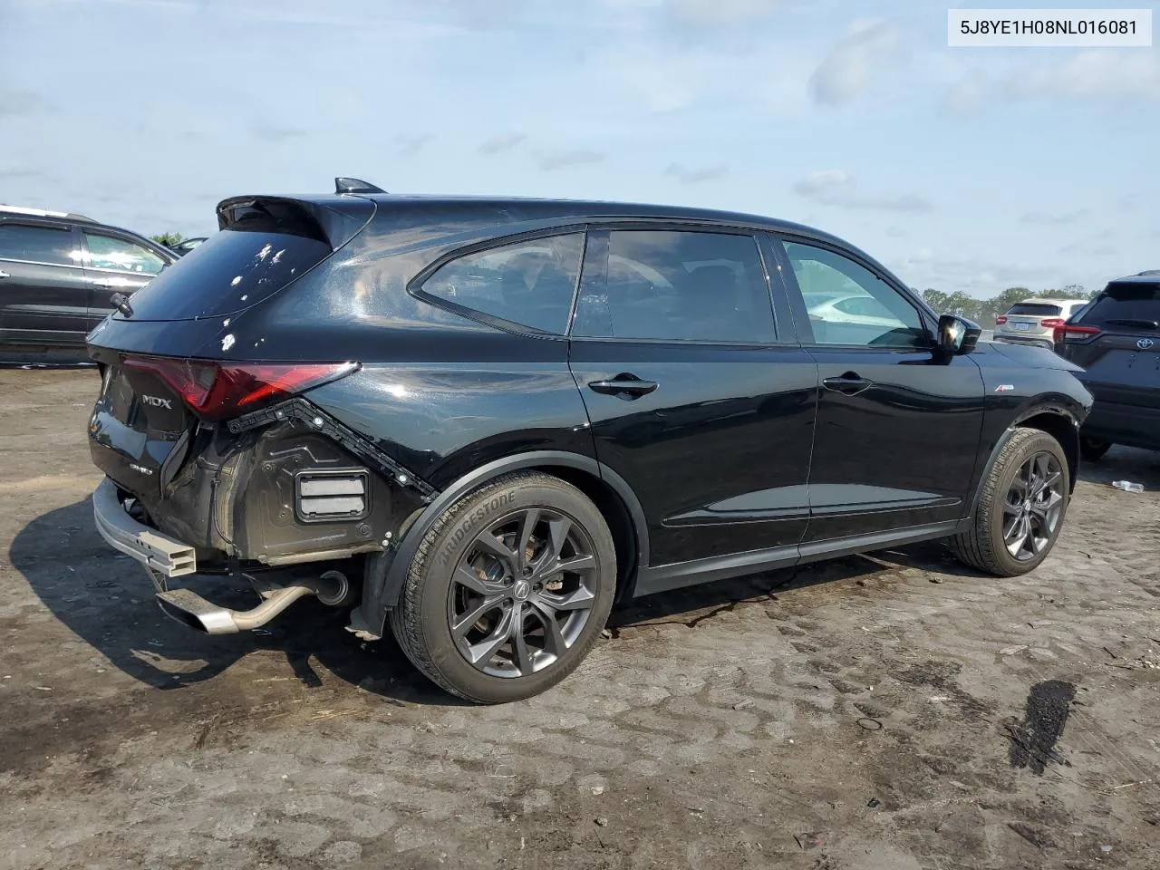 2022 Acura Mdx A-Spec VIN: 5J8YE1H08NL016081 Lot: 65741514