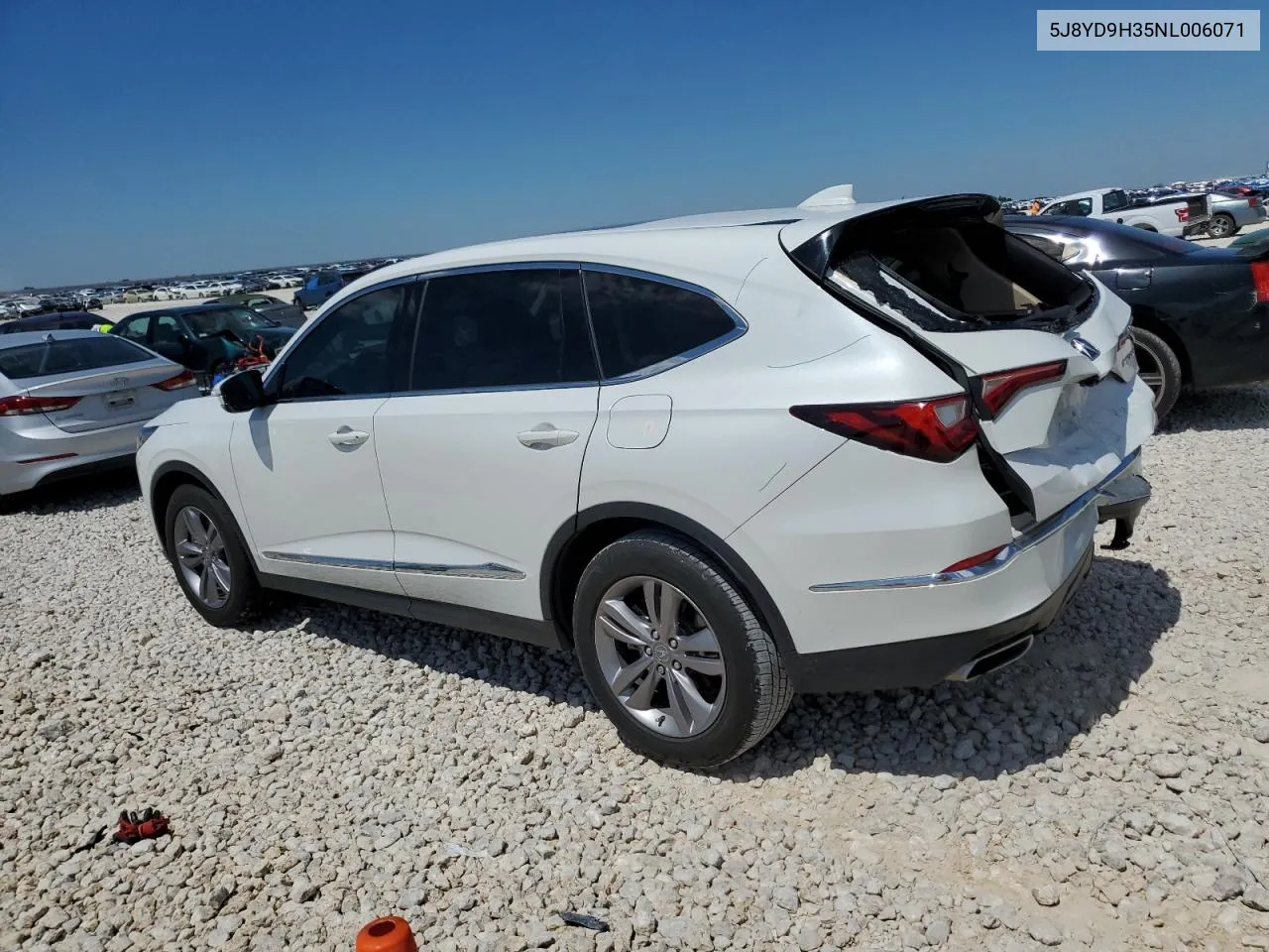 2022 Acura Mdx VIN: 5J8YD9H35NL006071 Lot: 69002704