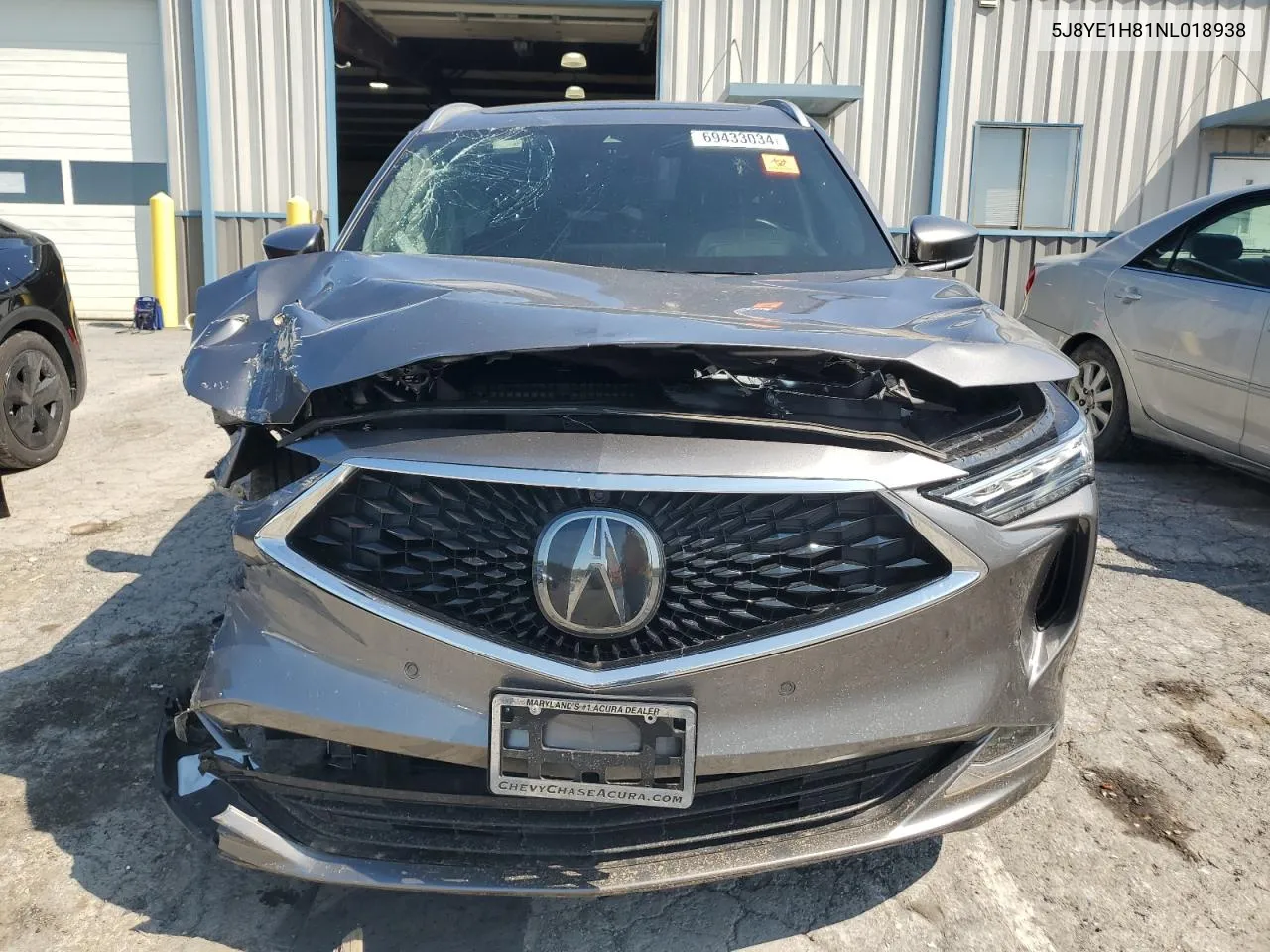 2022 Acura Mdx Advance VIN: 5J8YE1H81NL018938 Lot: 69433034