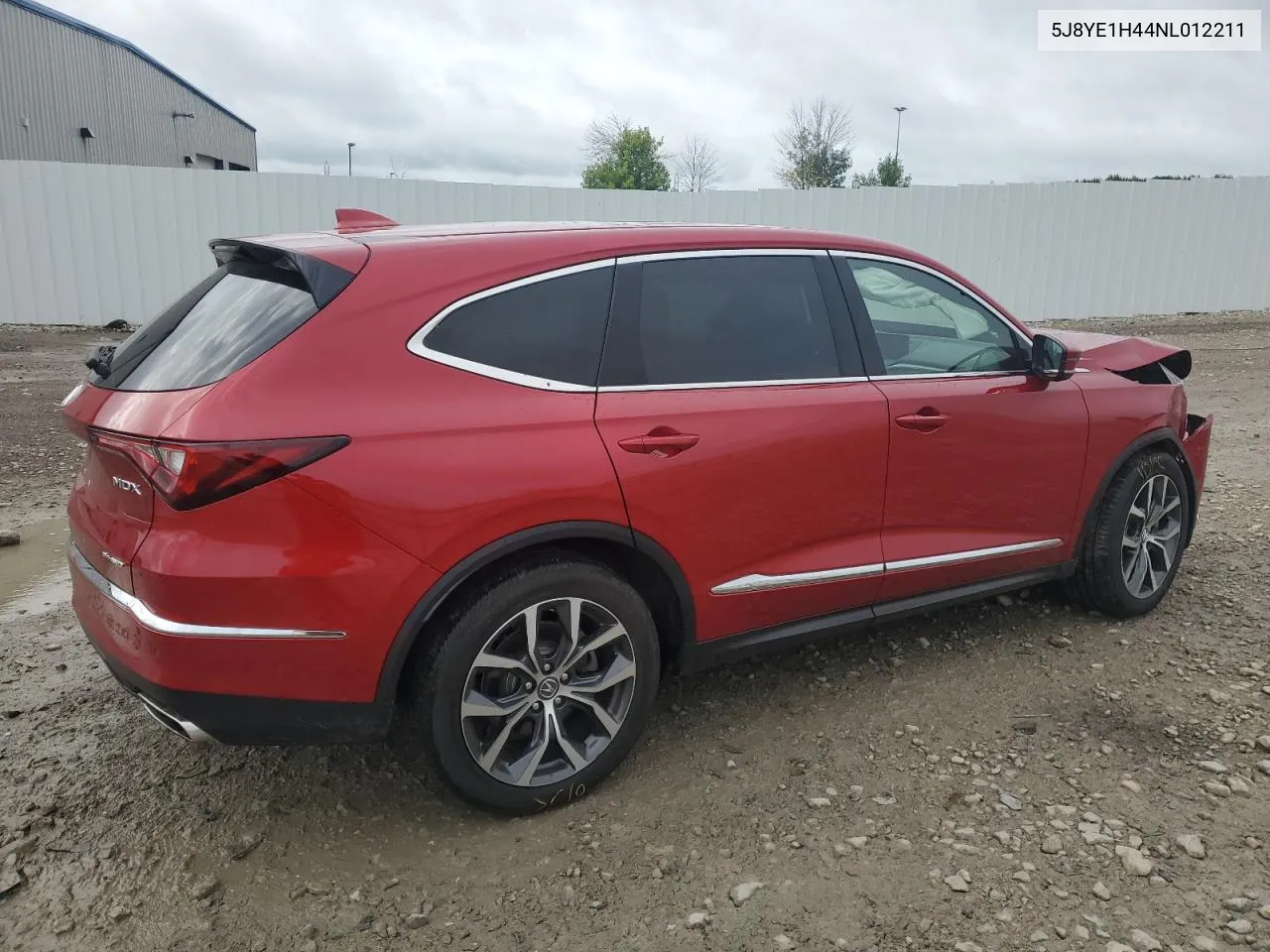 2022 Acura Mdx Technology VIN: 5J8YE1H44NL012211 Lot: 69538664