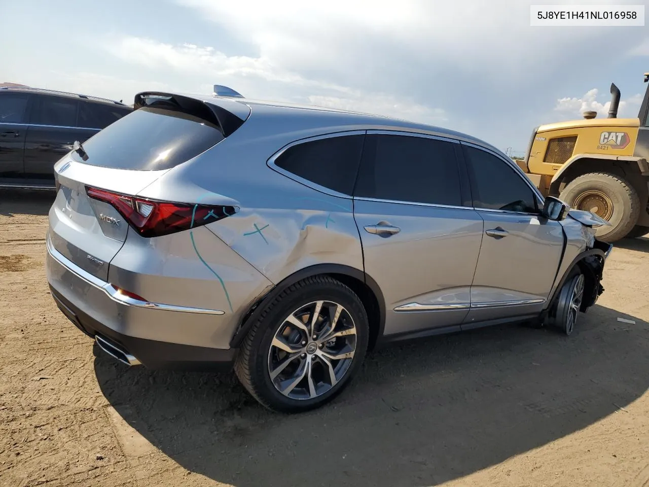 2022 Acura Mdx Technology VIN: 5J8YE1H41NL016958 Lot: 70572844