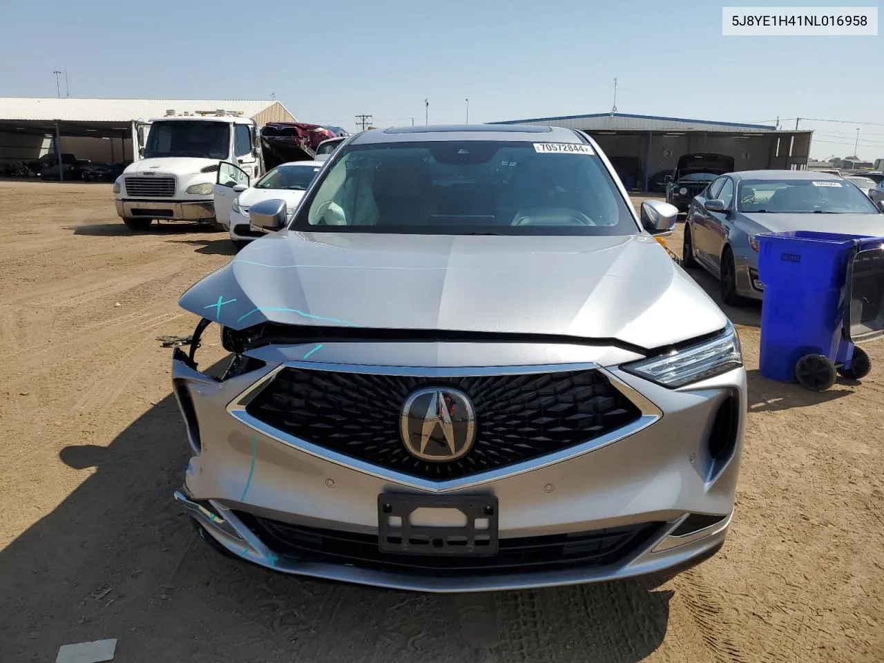 2022 Acura Mdx Technology VIN: 5J8YE1H41NL016958 Lot: 70572844