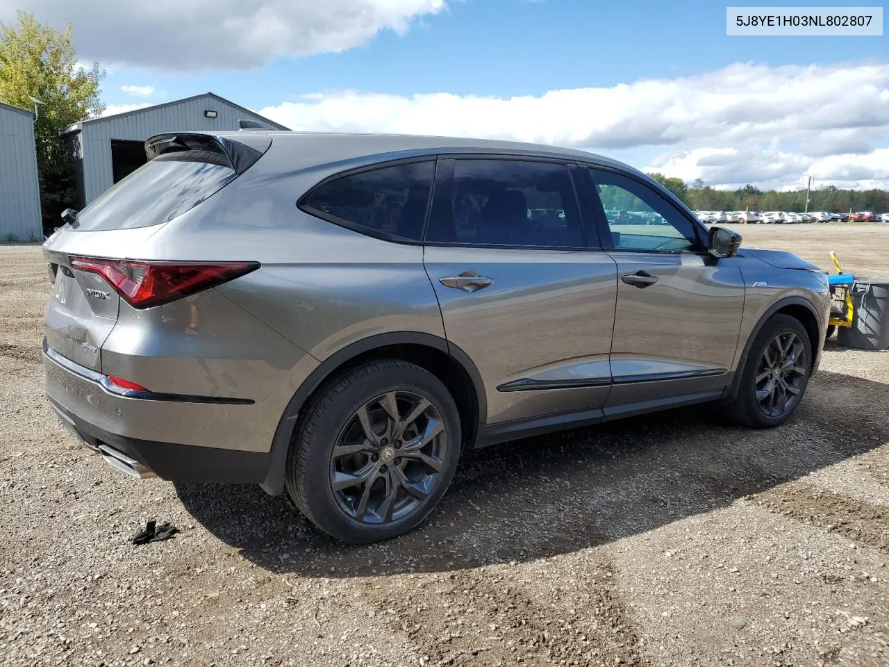 2022 Acura Mdx A-Spec VIN: 5J8YE1H03NL802807 Lot: 74340224