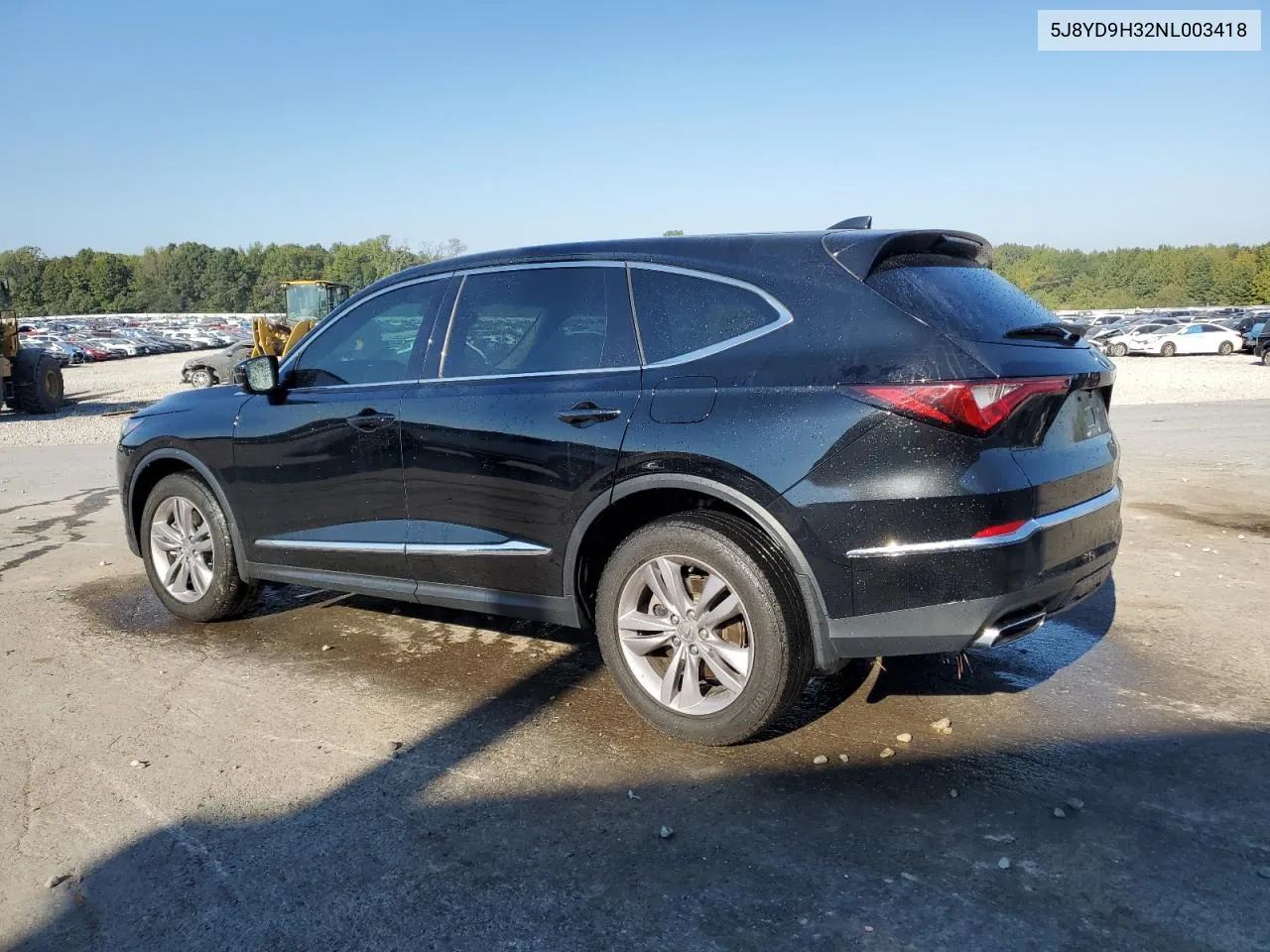 2022 Acura Mdx VIN: 5J8YD9H32NL003418 Lot: 74606264