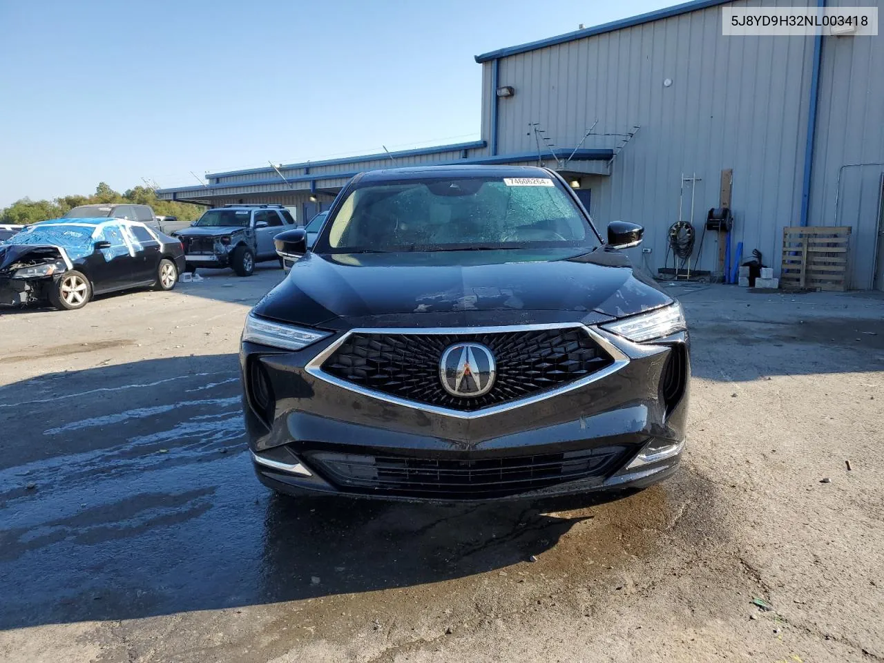 2022 Acura Mdx VIN: 5J8YD9H32NL003418 Lot: 74606264