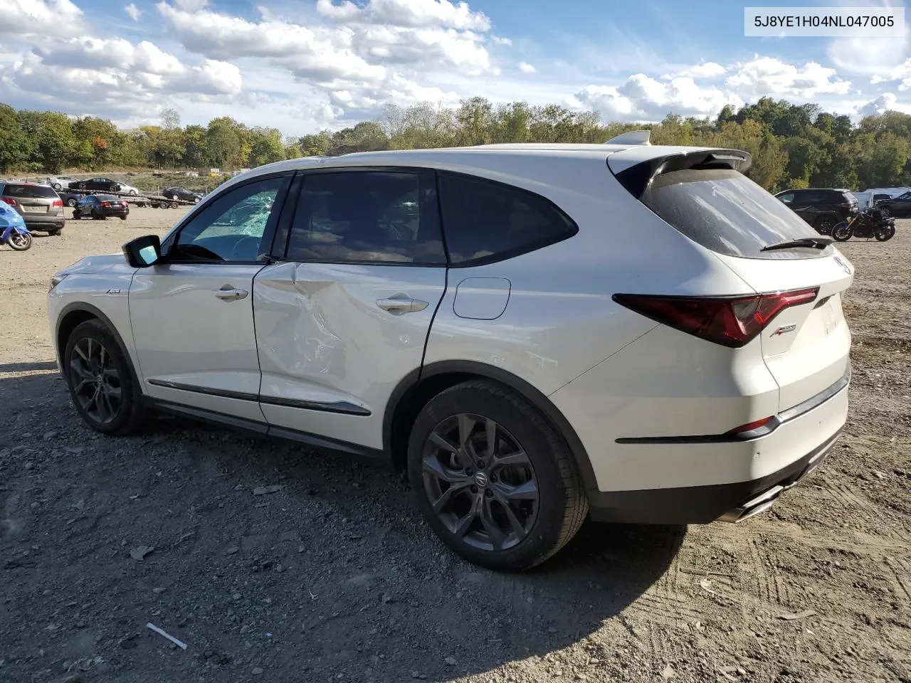 2022 Acura Mdx A-Spec VIN: 5J8YE1H04NL047005 Lot: 75009514