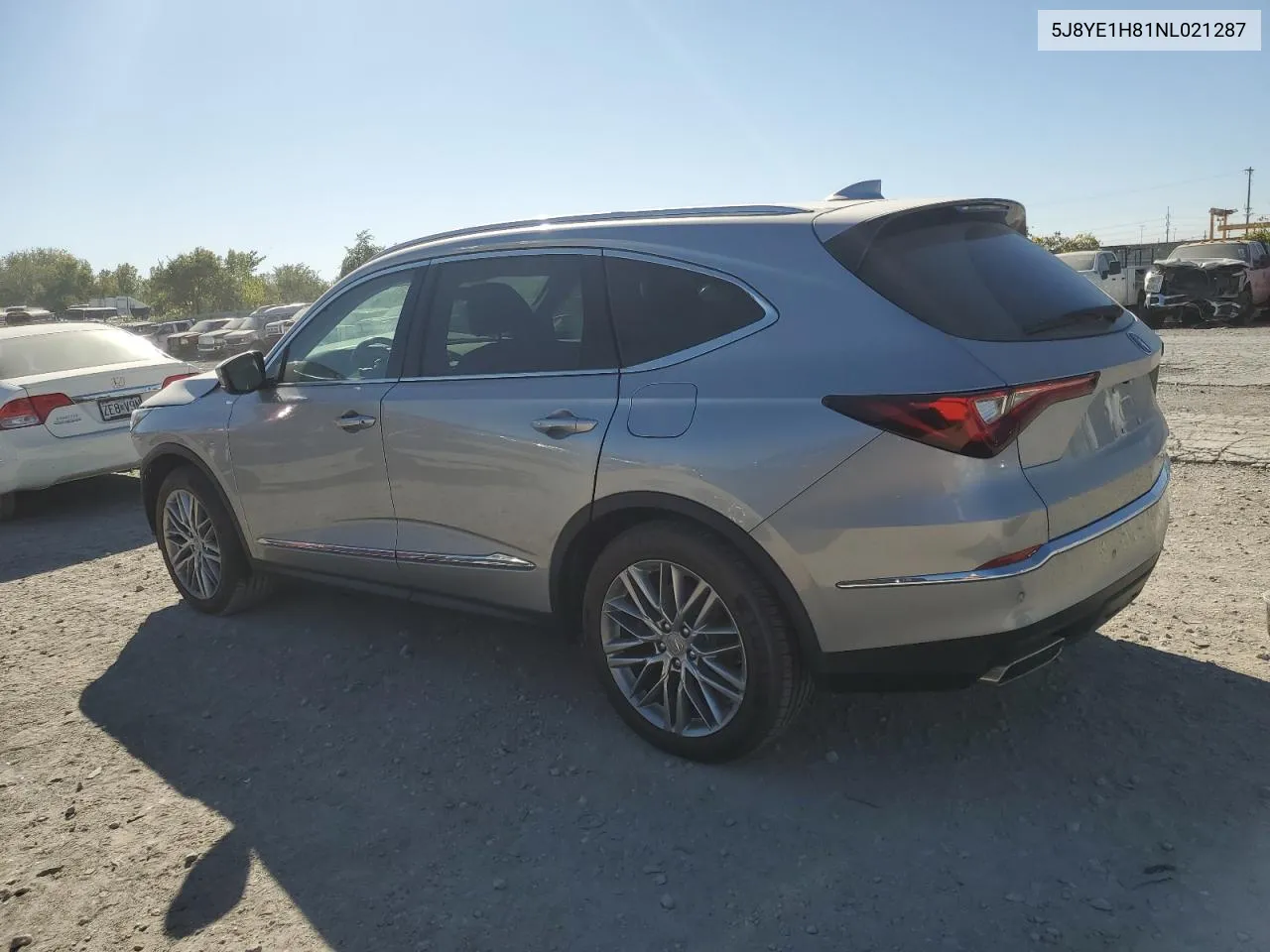 2022 Acura Mdx Advance VIN: 5J8YE1H81NL021287 Lot: 76591204