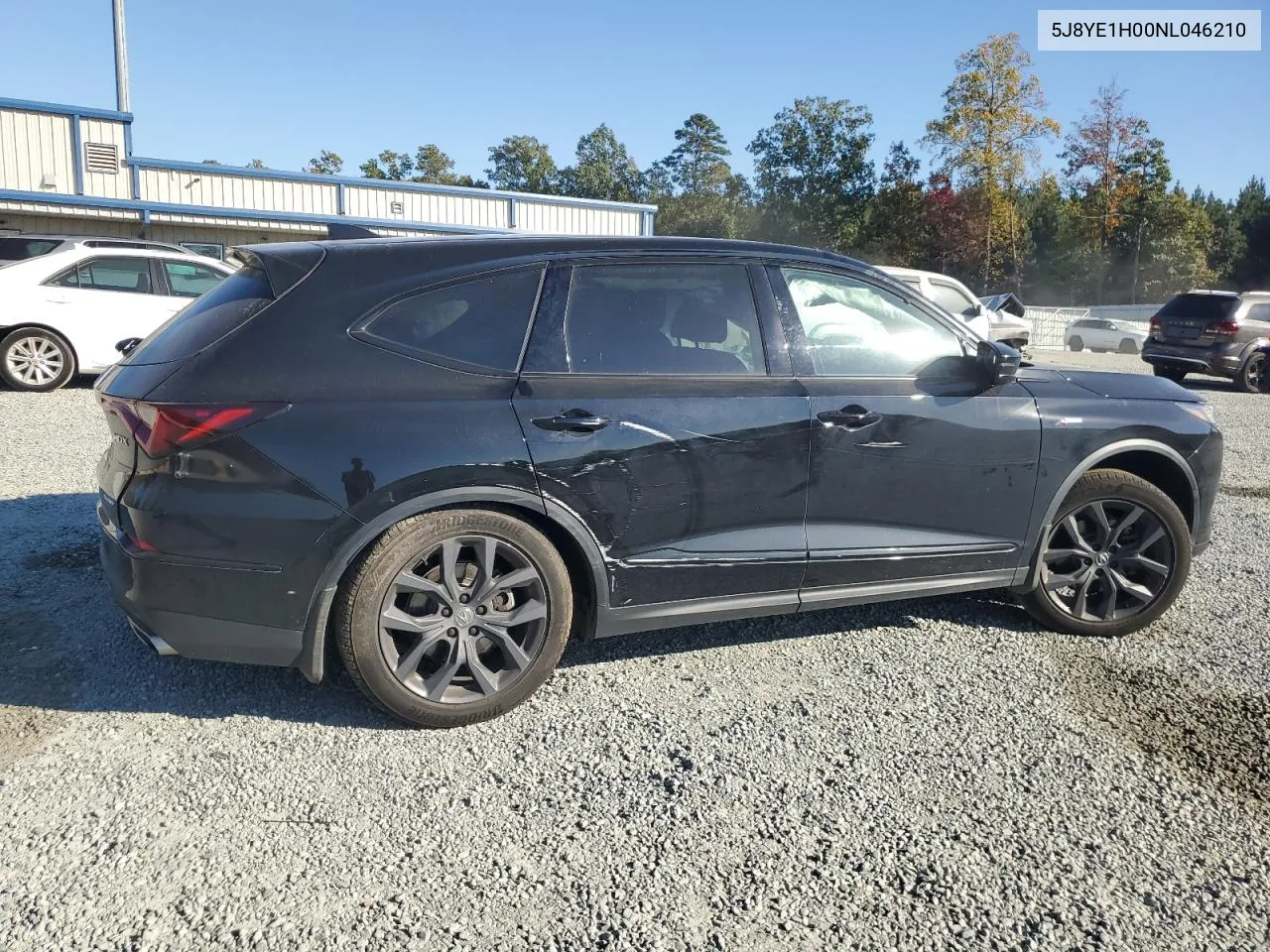 2022 Acura Mdx A-Spec VIN: 5J8YE1H00NL046210 Lot: 77366424