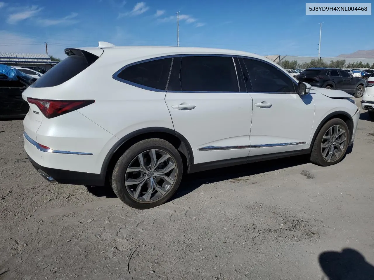 2022 Acura Mdx Technology VIN: 5J8YD9H4XNL004468 Lot: 78714094