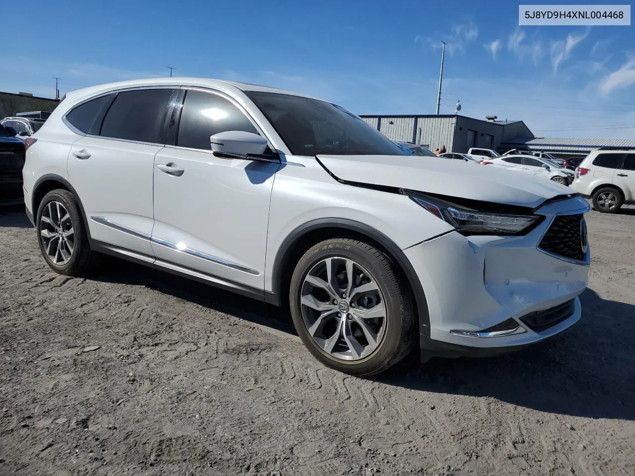 2022 Acura Mdx Technology VIN: 5J8YD9H4XNL004468 Lot: 78714094