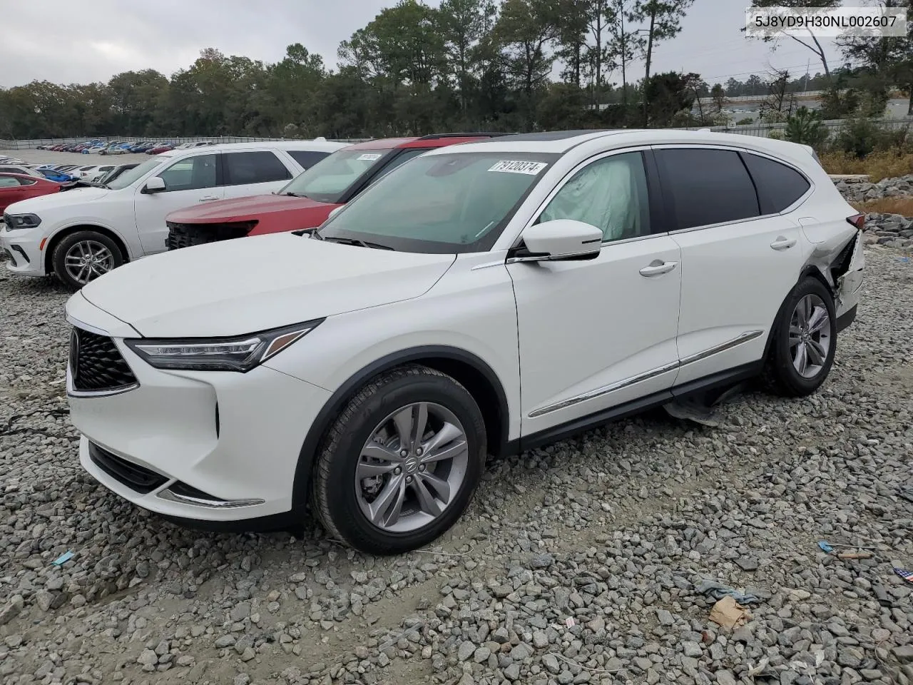 2022 Acura Mdx VIN: 5J8YD9H30NL002607 Lot: 79120374