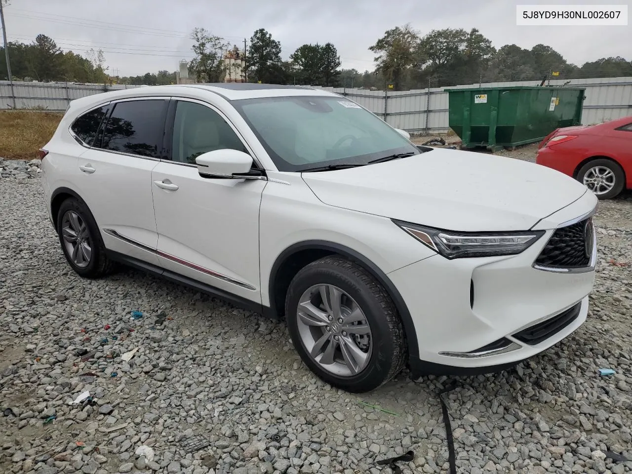 2022 Acura Mdx VIN: 5J8YD9H30NL002607 Lot: 79120374