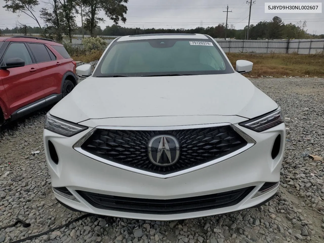 2022 Acura Mdx VIN: 5J8YD9H30NL002607 Lot: 79120374