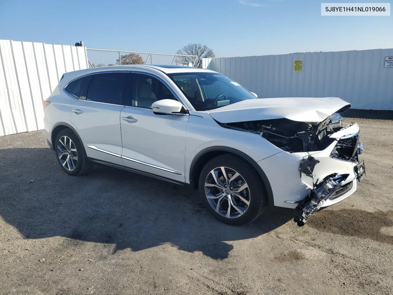 2022 Acura Mdx Technology VIN: 5J8YE1H41NL019066 Lot: 79630524