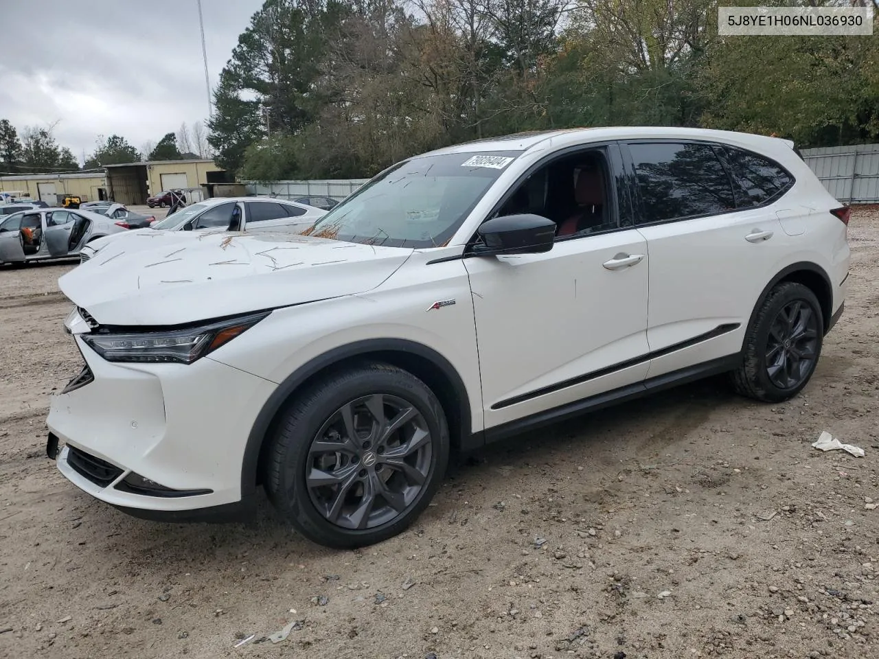 2022 Acura Mdx A-Spec VIN: 5J8YE1H06NL036930 Lot: 79826404