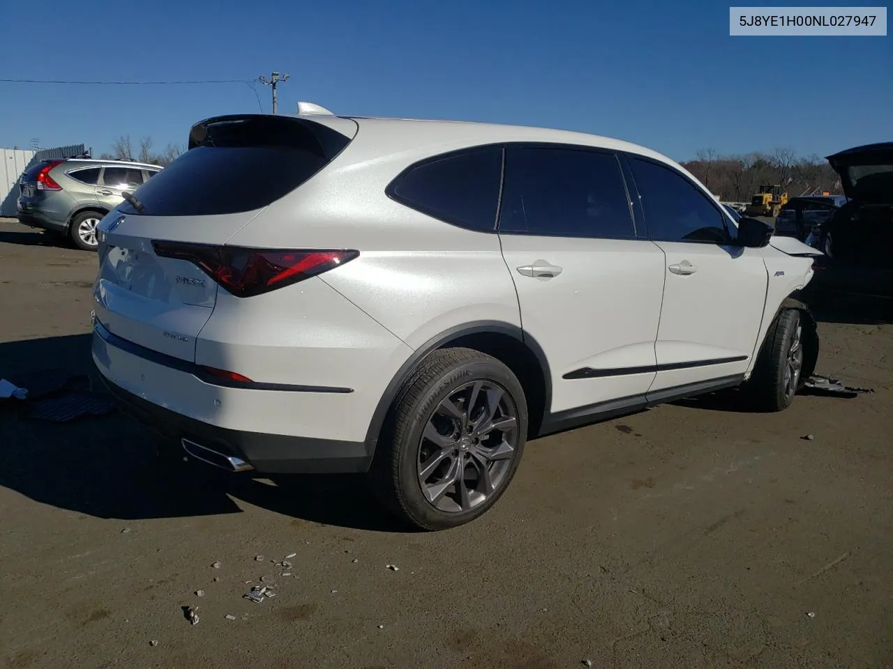 2022 Acura Mdx A-Spec VIN: 5J8YE1H00NL027947 Lot: 80223334