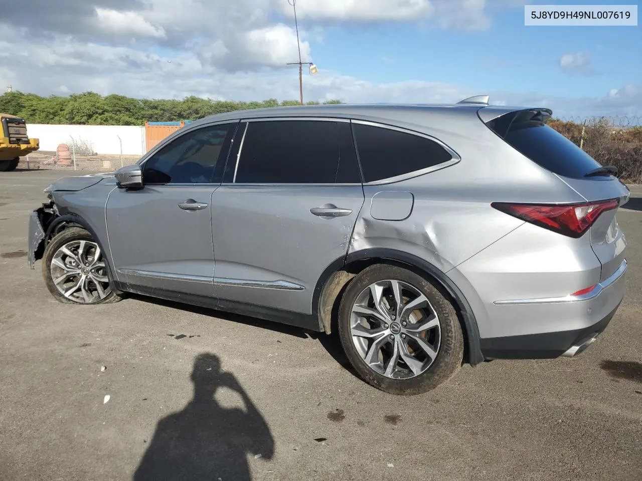 2022 Acura Mdx Technology VIN: 5J8YD9H49NL007619 Lot: 80337144