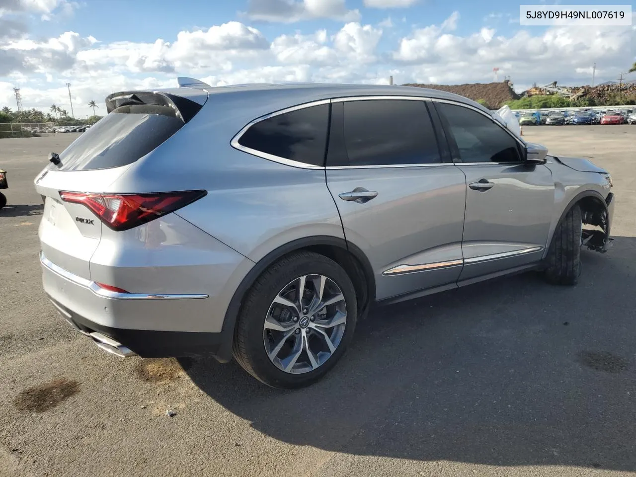 2022 Acura Mdx Technology VIN: 5J8YD9H49NL007619 Lot: 80337144