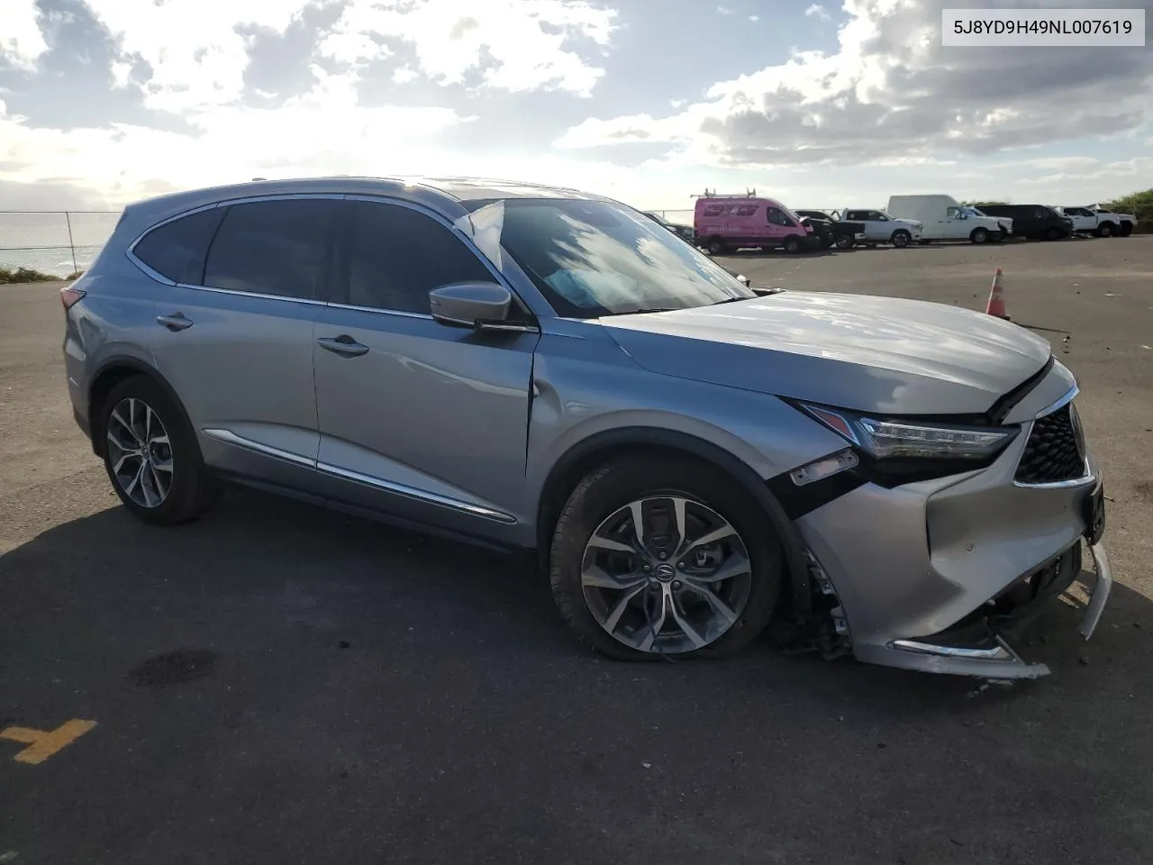 2022 Acura Mdx Technology VIN: 5J8YD9H49NL007619 Lot: 80337144