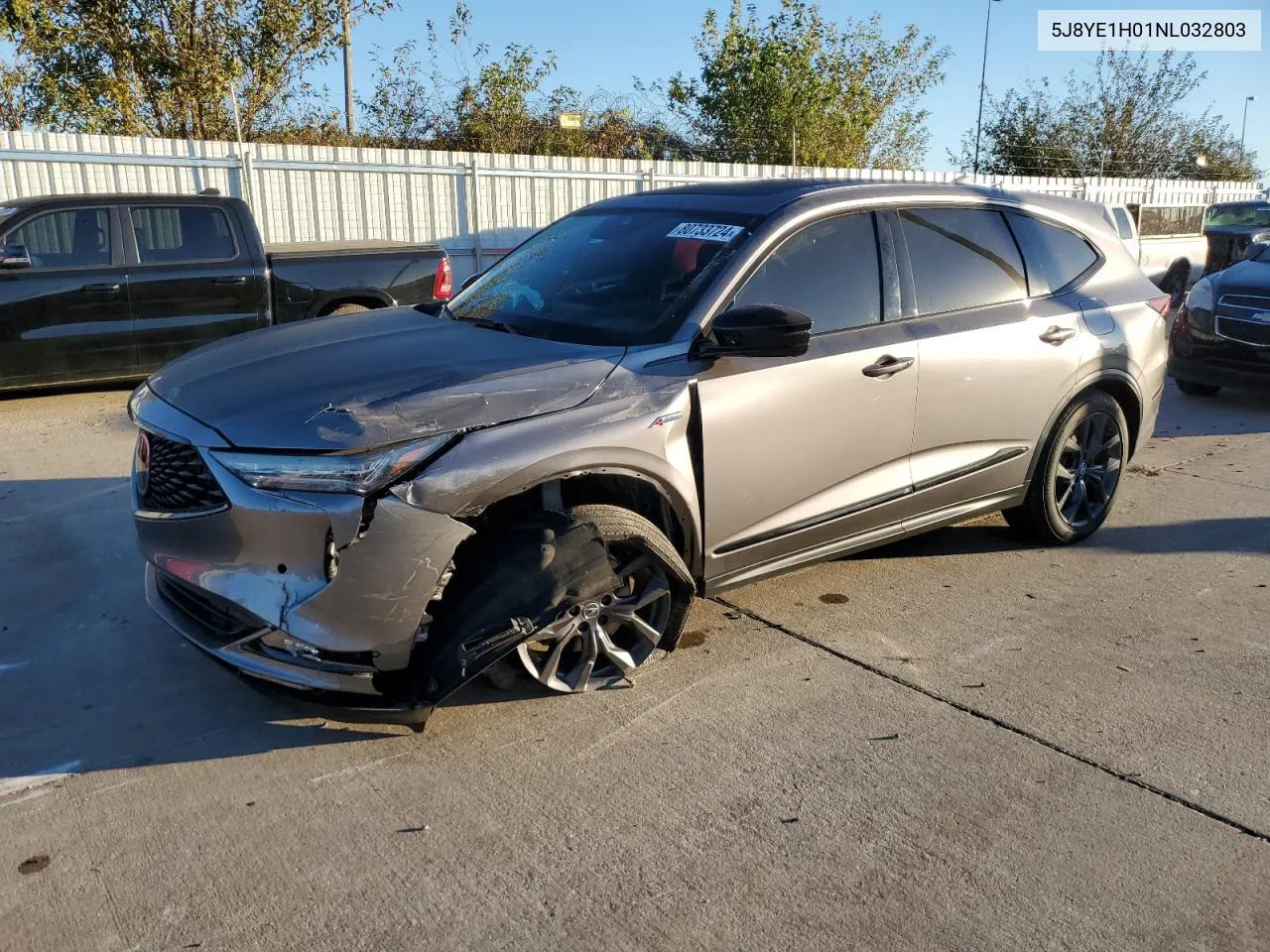 2022 Acura Mdx A-Spec VIN: 5J8YE1H01NL032803 Lot: 80733724