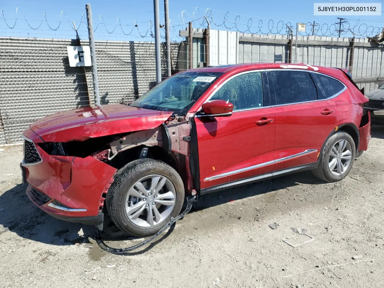 2023 Acura Mdx VIN: 5J8YE1H30PL001152 Lot: 69533974