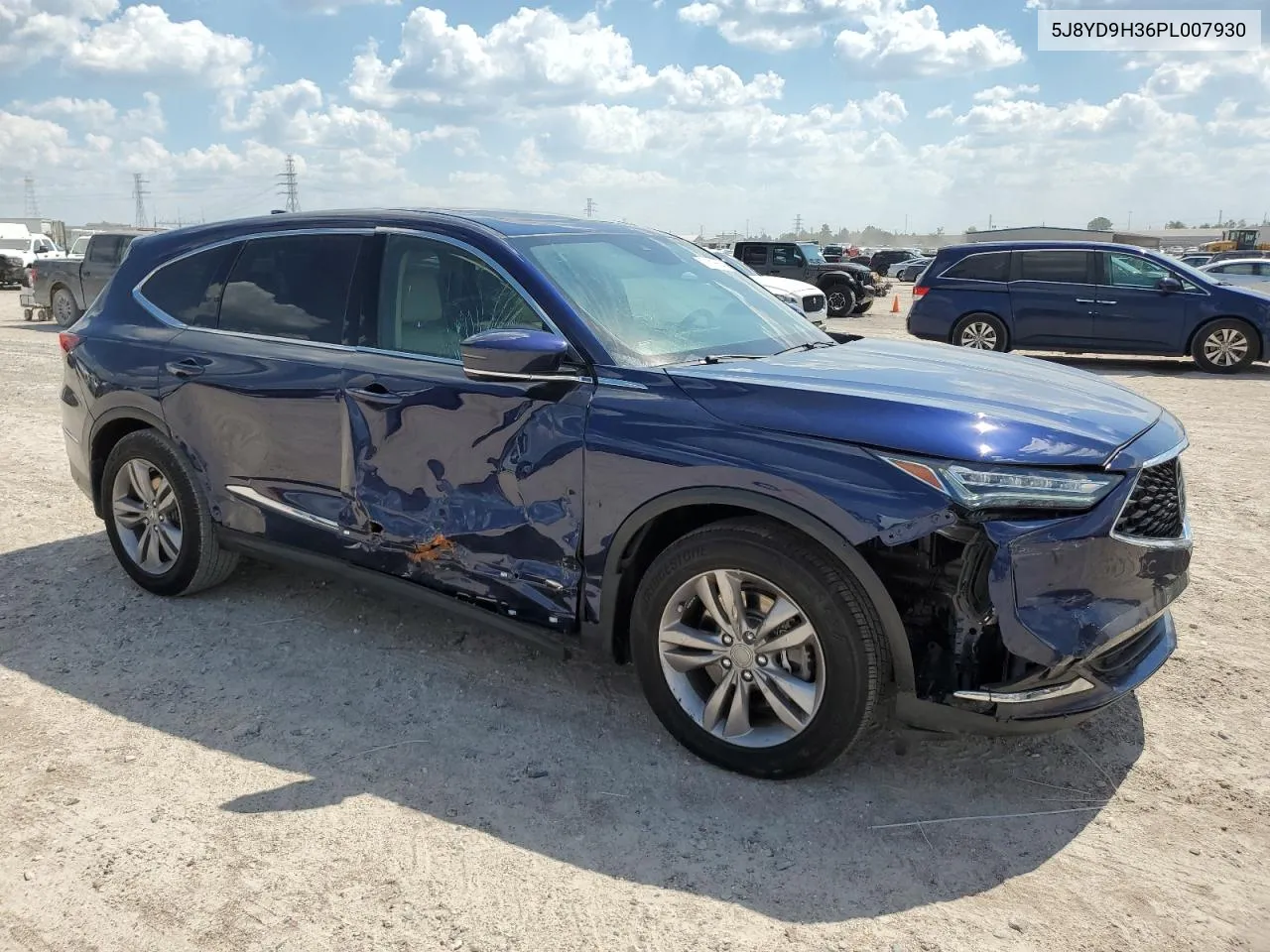 2023 Acura Mdx VIN: 5J8YD9H36PL007930 Lot: 71016654