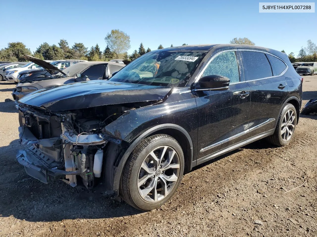 2023 Acura Mdx Technology VIN: 5J8YE1H4XPL007288 Lot: 75633094