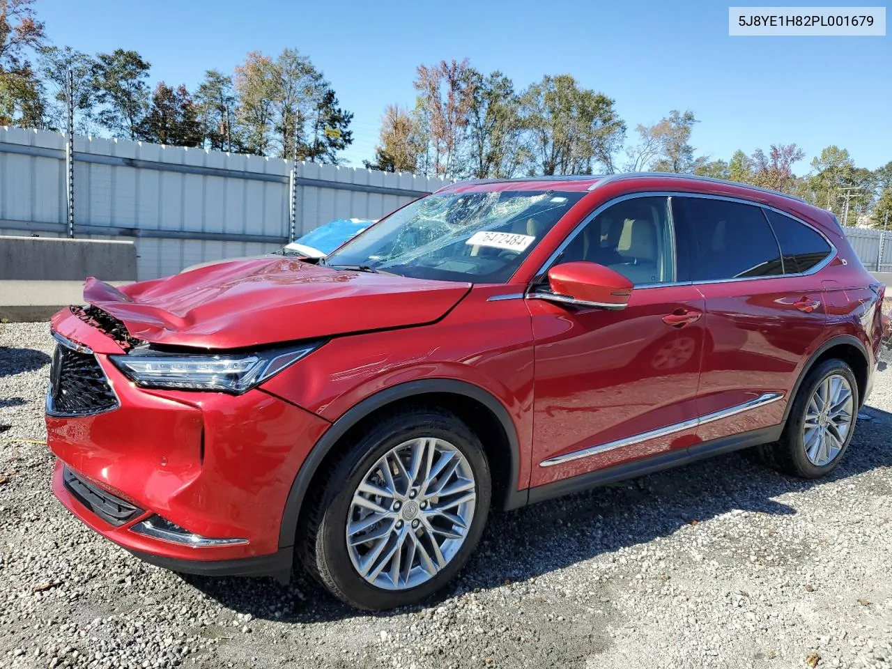 2023 Acura Mdx Advance VIN: 5J8YE1H82PL001679 Lot: 76472484