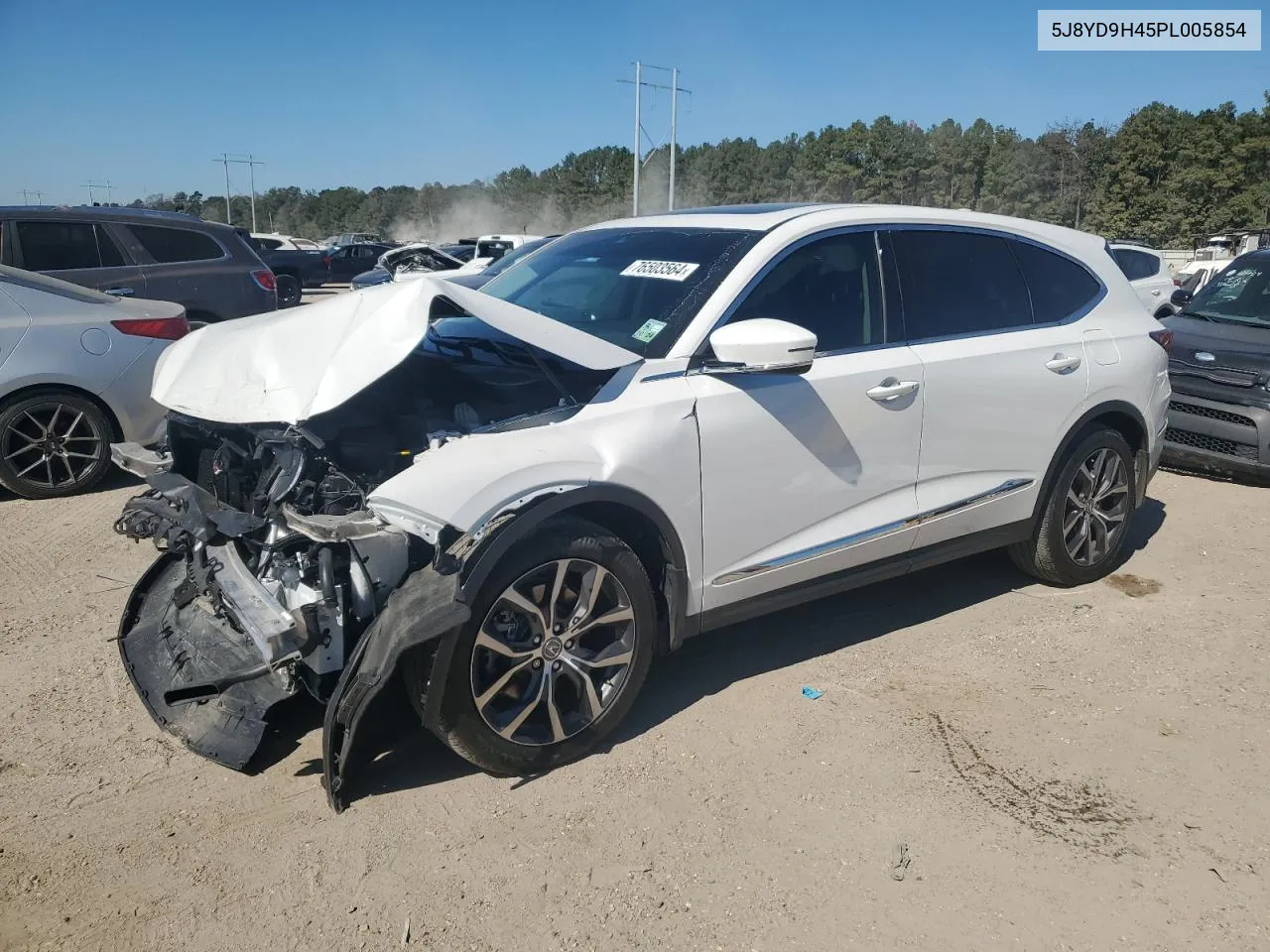 2023 Acura Mdx Technology VIN: 5J8YD9H45PL005854 Lot: 76503564