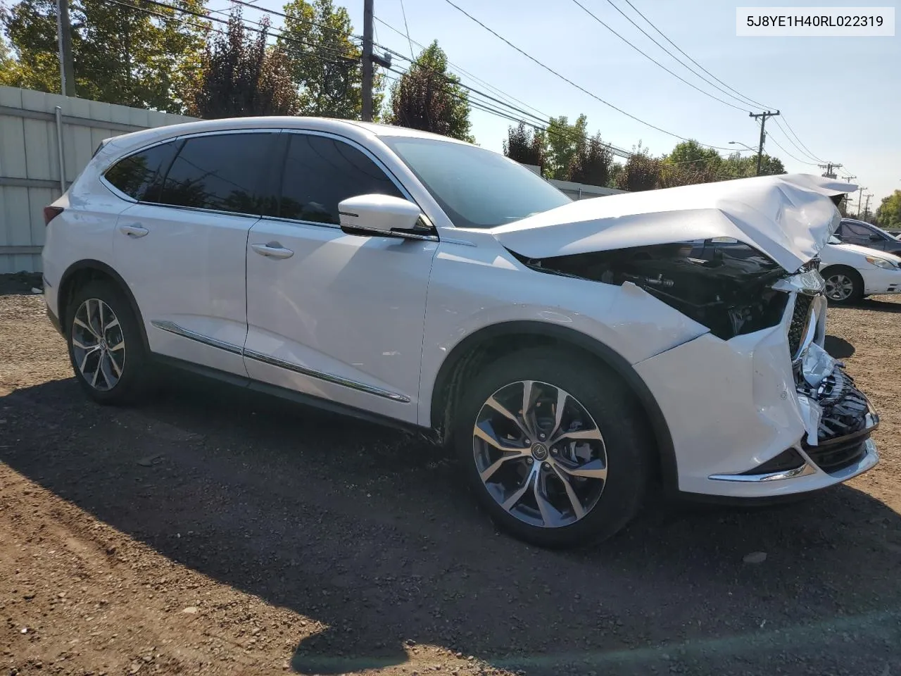 2024 Acura Mdx Technology VIN: 5J8YE1H40RL022319 Lot: 69784314