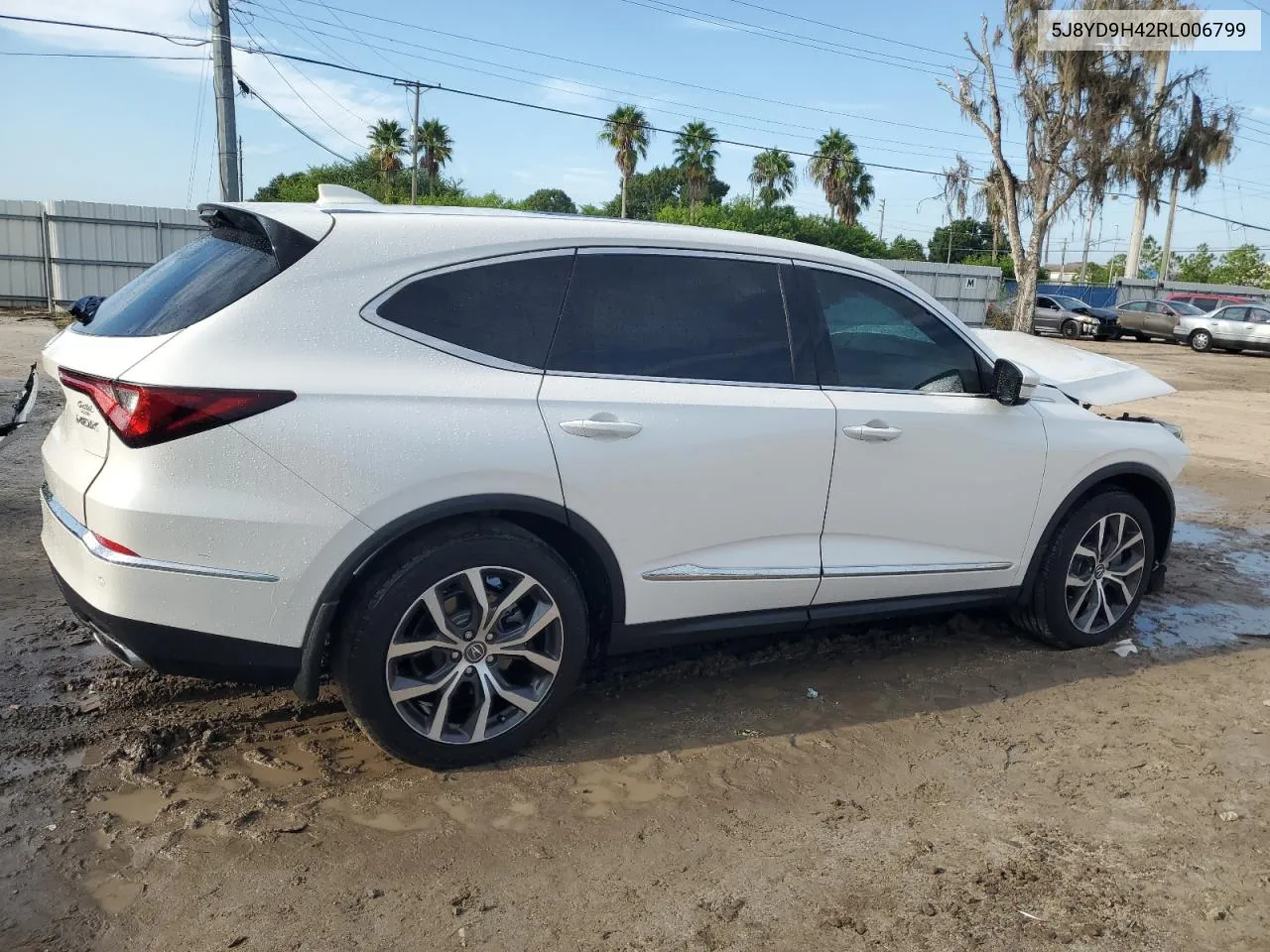 2024 Acura Mdx Technology VIN: 5J8YD9H42RL006799 Lot: 71450384