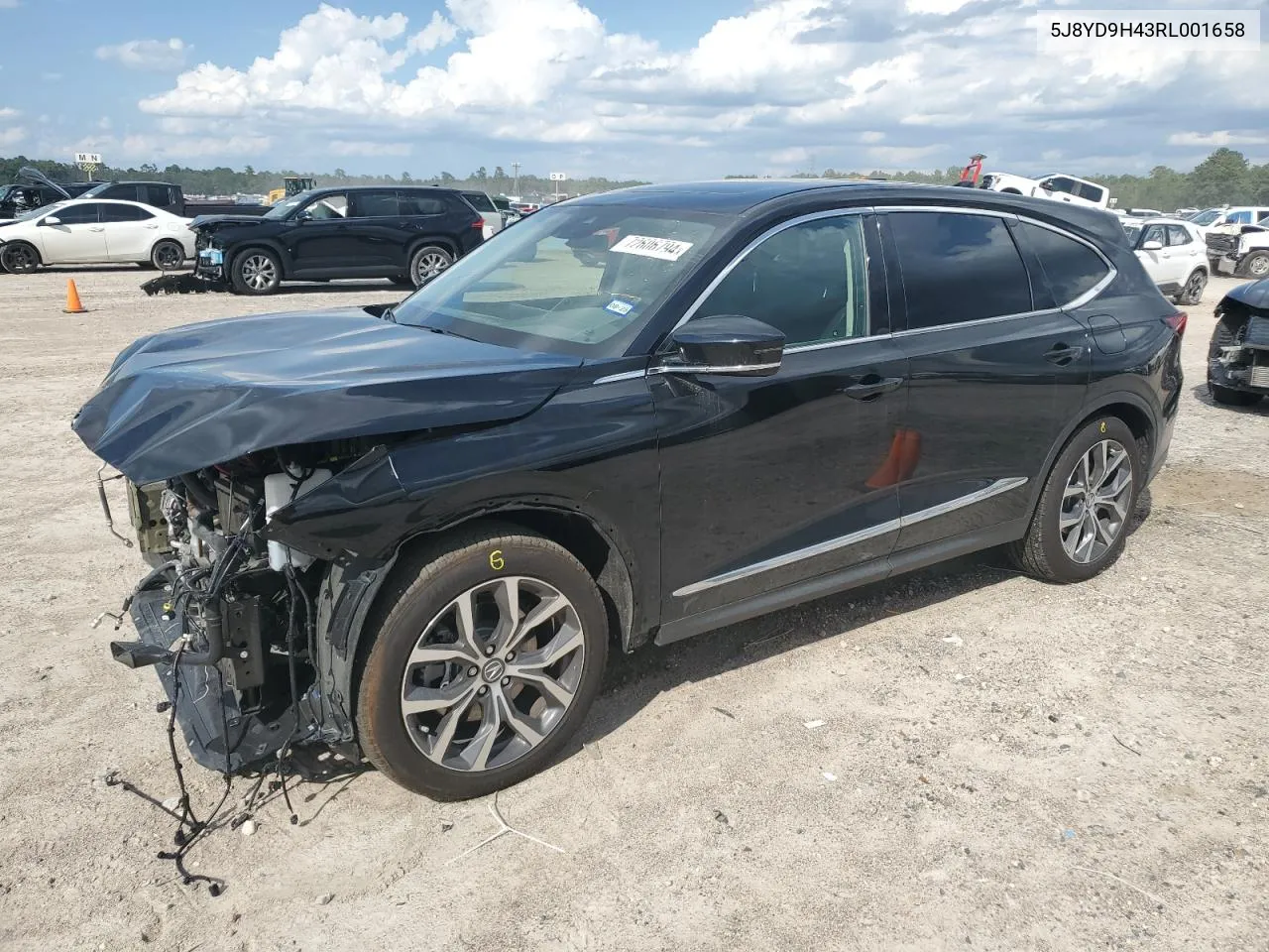 2024 Acura Mdx Technology VIN: 5J8YD9H43RL001658 Lot: 72606794