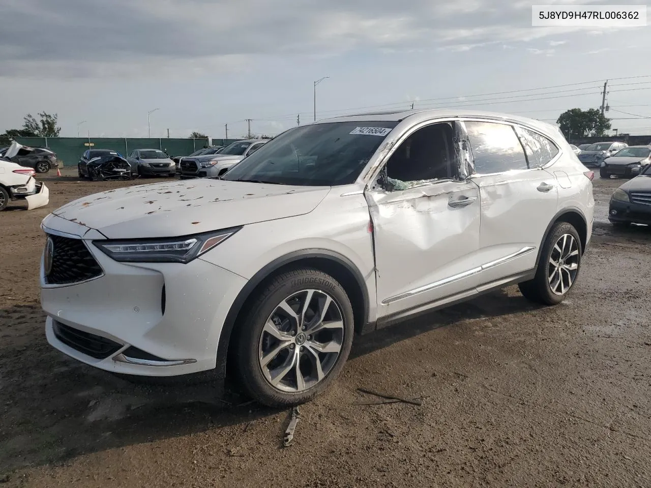 2024 Acura Mdx Technology VIN: 5J8YD9H47RL006362 Lot: 74216504