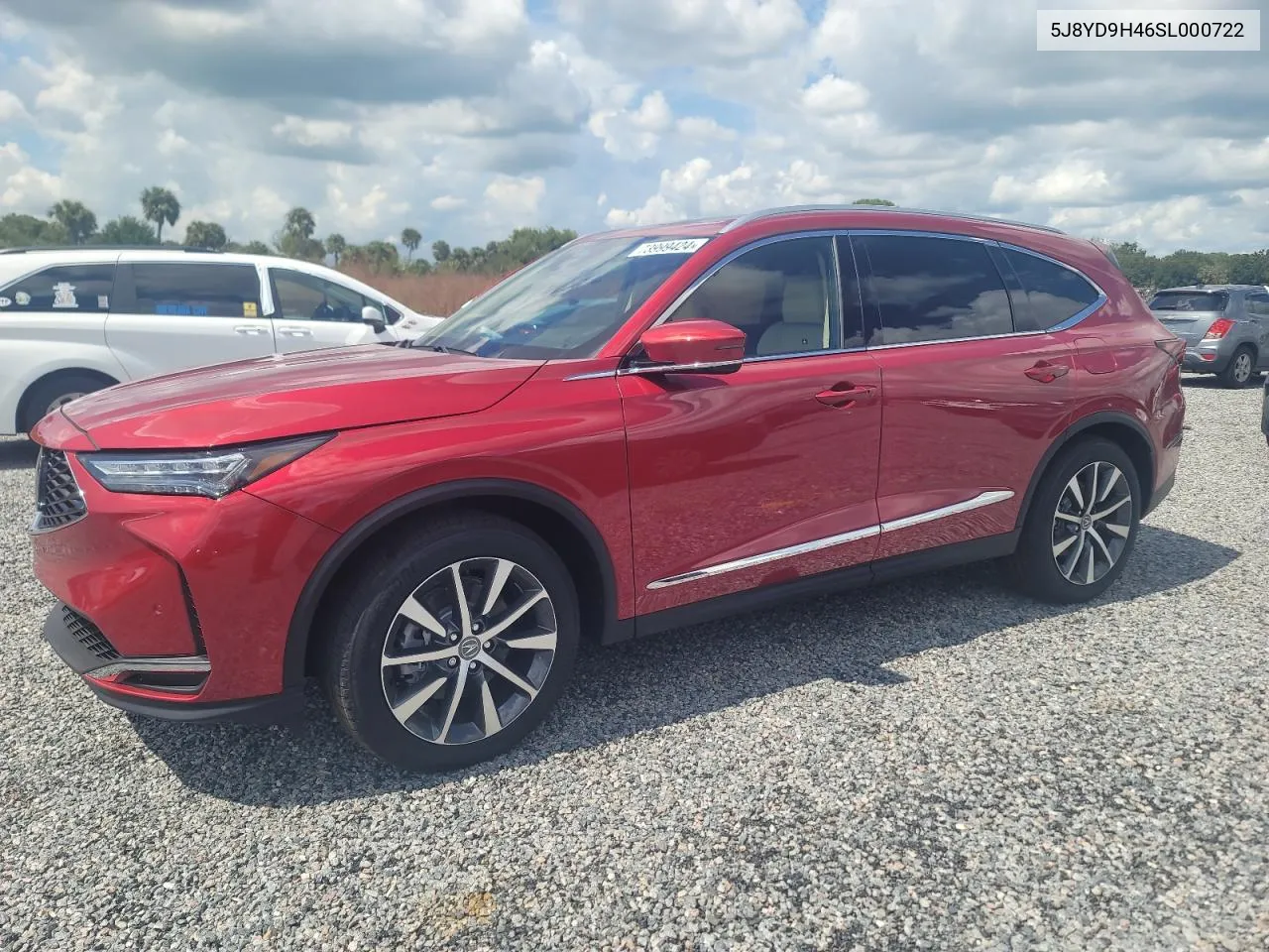 2025 Acura Mdx Technology VIN: 5J8YD9H46SL000722 Lot: 73999424