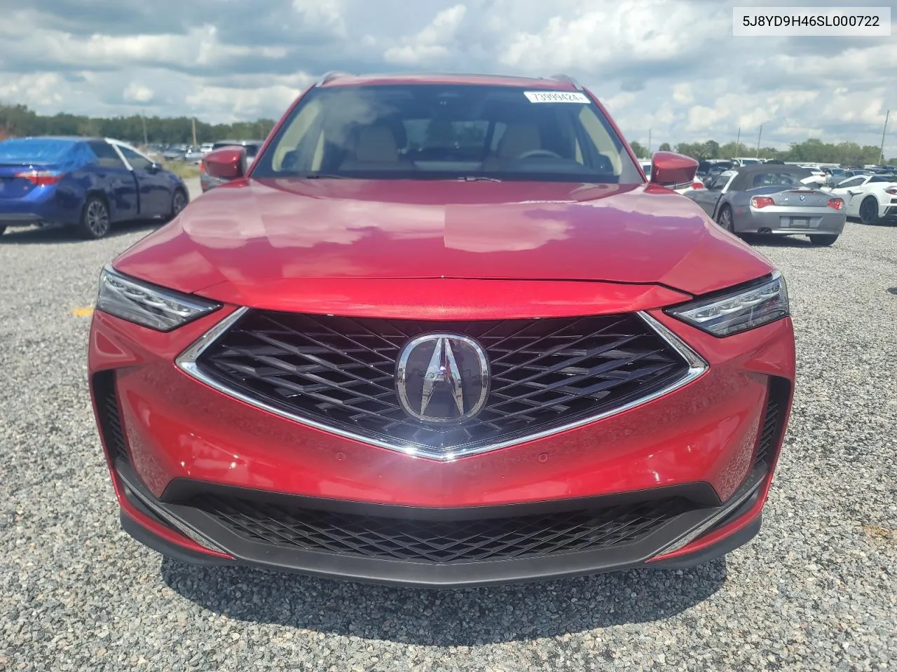 2025 Acura Mdx Technology VIN: 5J8YD9H46SL000722 Lot: 73999424