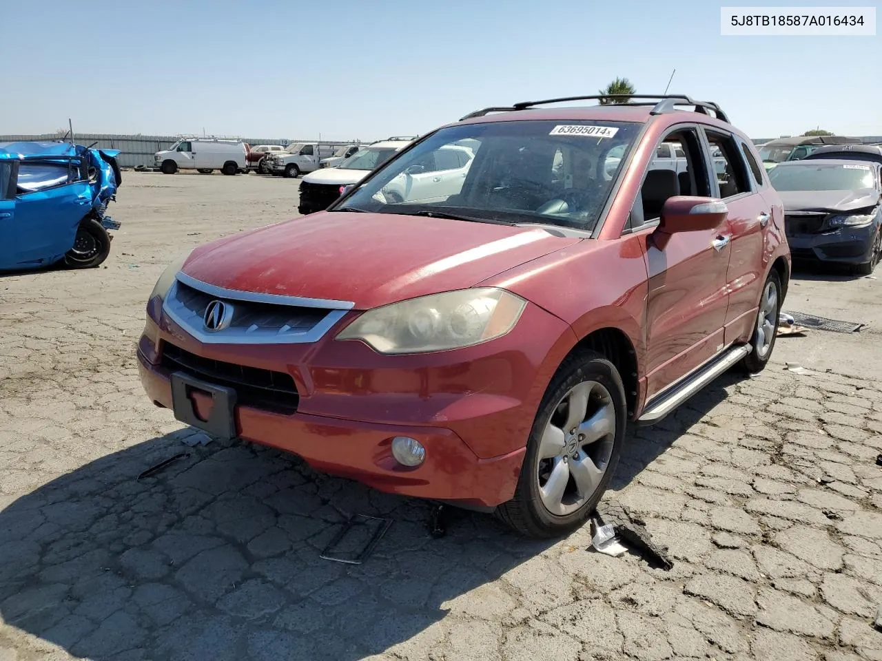 2007 Acura Rdx Technology VIN: 5J8TB18587A016434 Lot: 63695014