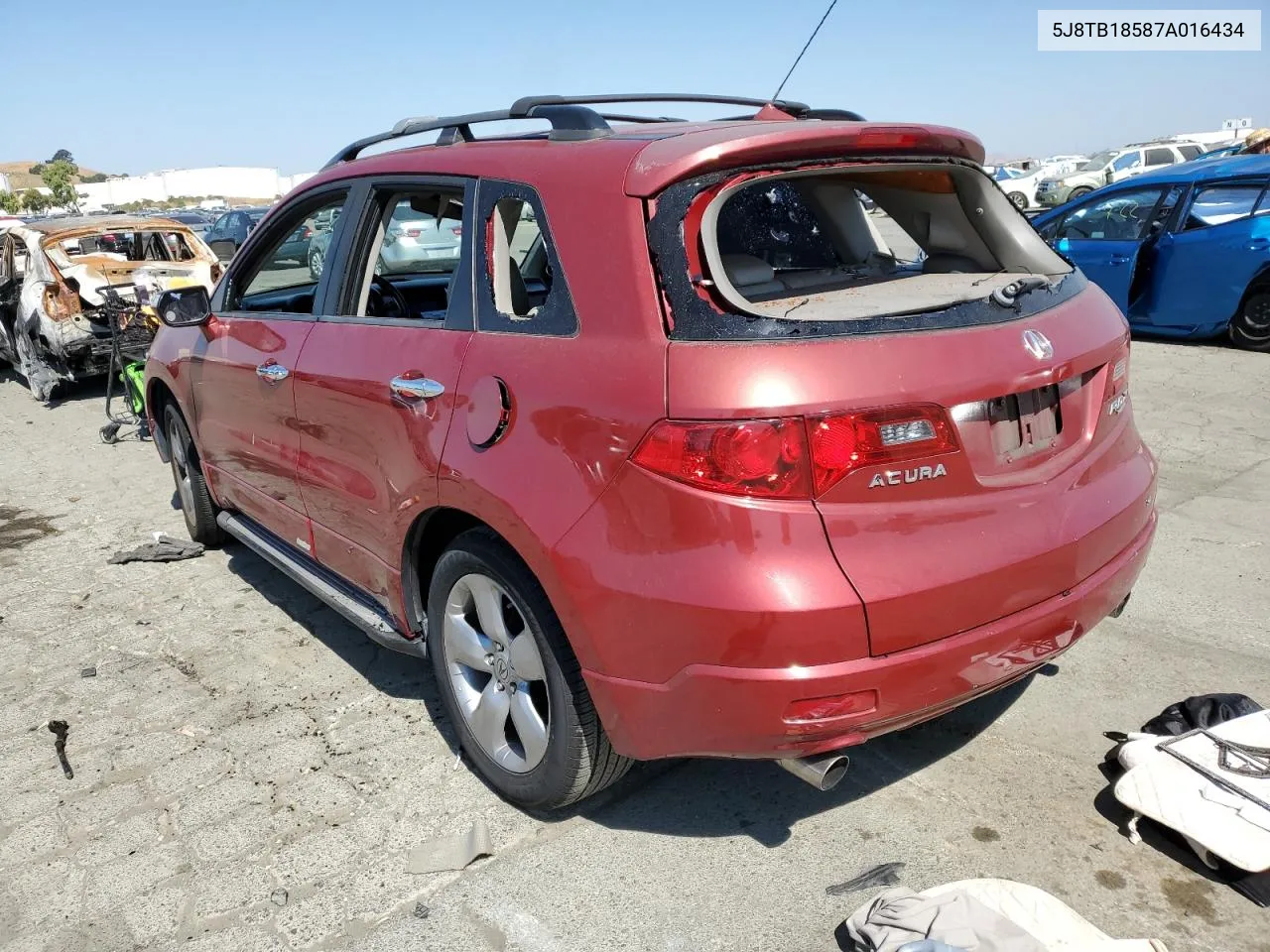 2007 Acura Rdx Technology VIN: 5J8TB18587A016434 Lot: 63695014