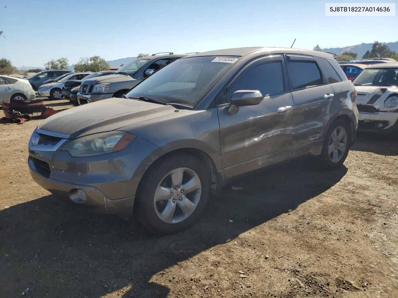 2007 Acura Rdx VIN: 5J8TB18227A014636 Lot: 71316344