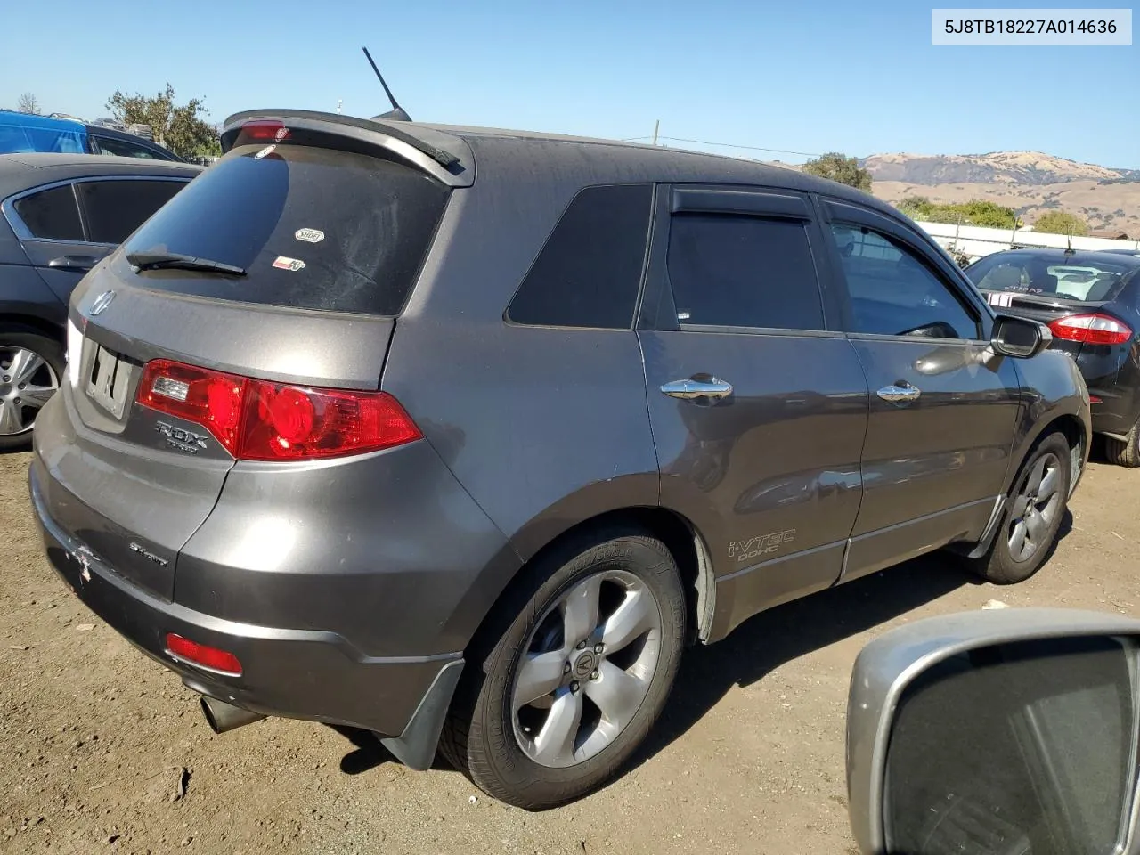 2007 Acura Rdx VIN: 5J8TB18227A014636 Lot: 71316344