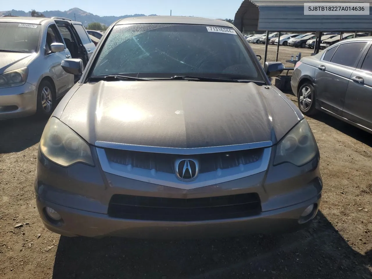 2007 Acura Rdx VIN: 5J8TB18227A014636 Lot: 71316344