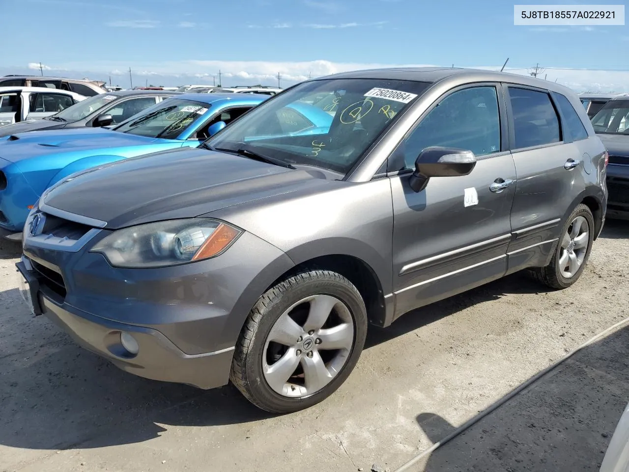 2007 Acura Rdx Technology VIN: 5J8TB18557A022921 Lot: 75020864