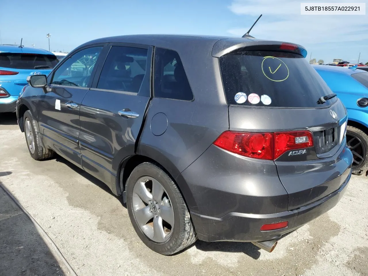 2007 Acura Rdx Technology VIN: 5J8TB18557A022921 Lot: 75020864