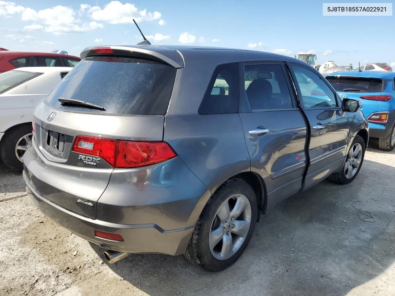 2007 Acura Rdx Technology VIN: 5J8TB18557A022921 Lot: 75020864