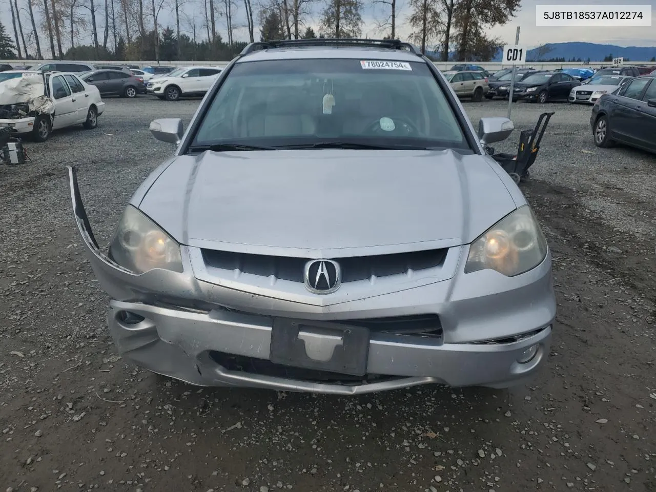 2007 Acura Rdx Technology VIN: 5J8TB18537A012274 Lot: 78024754