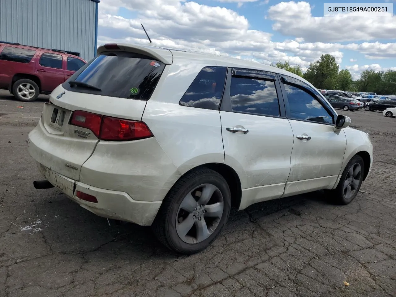 2009 Acura Rdx Technology VIN: 5J8TB18549A000251 Lot: 65284264